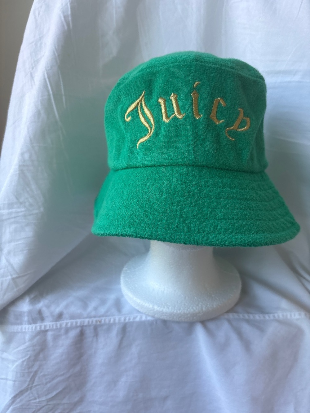 Juicy Courure Green Terry Cloth Bucket Hat